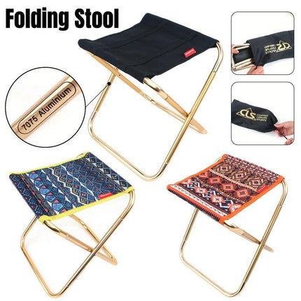 Folding Camping Chair Portable Fishing Stool Lightweight Outdoor Travel Seat