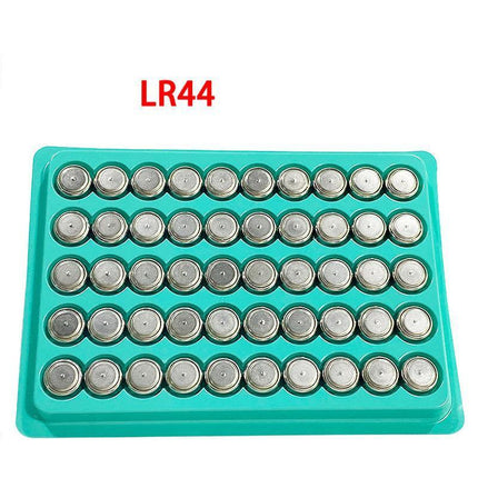 50PCS LR44 Battery AG13 A76 Button Cell Batteries Tray Pack Cell Battery NEW - Aimall