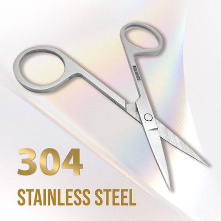 Eyebrow Trimming Scissors Eyelash Nose Hair Cutter Manicure Tweezers