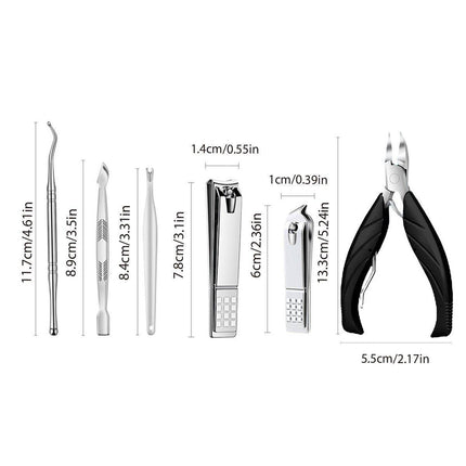 Professional Nail Clippers Set Manicure Pedicure Kit Stainless Steel Tools
