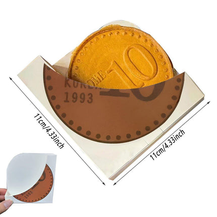 100pcs Food Packaging Gold Coin Box Paper Packaging Boxes for Sweets and Gifts