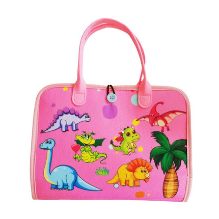 Cloth Busy Board Sensory Education Book Felt Bag Toy for Early Learning and Play