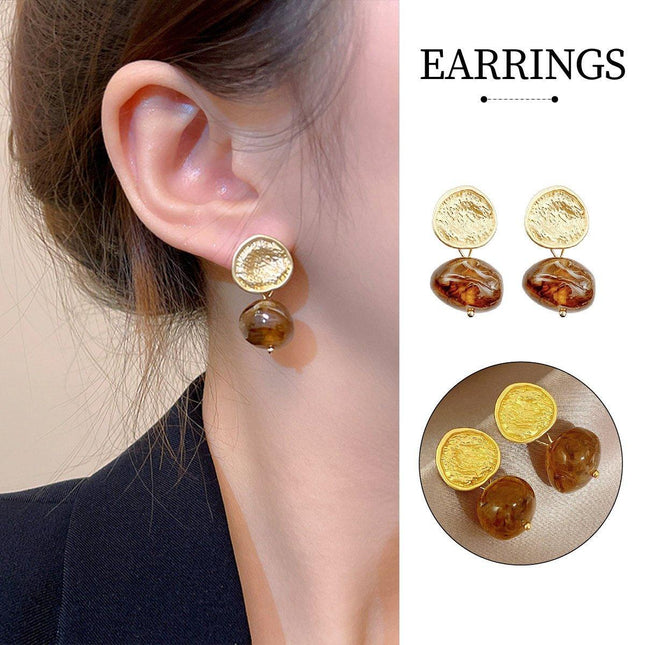 Vintage Style Curry Earrings For Women Elegant Premium Look Fashion Jewelry