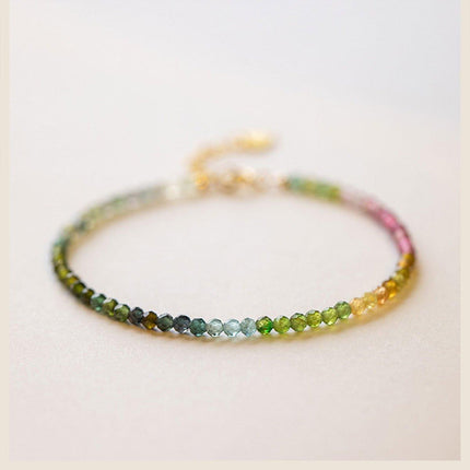 Extremely Fine 2mm Rainbow Bracelet Women Gradient Colorful Jewelry for Fashion