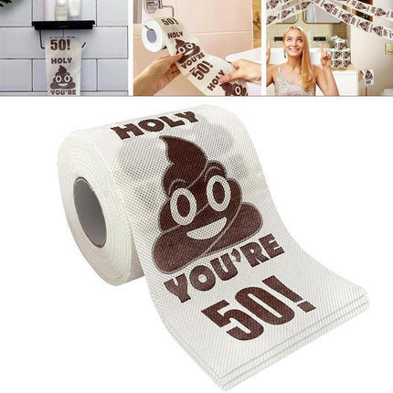 Prank Gag Printed Poop Funny Toilet Paper Roll Novelty Gag Gift for Pranks