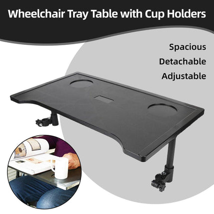 Plastic Dining Table for Wheelchair with Dining Board for Elderly Mobility Use