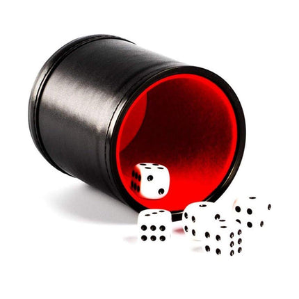 6pcs Leather Sieve Cups Dice Cups Set Colorful Cups for Board Game Players