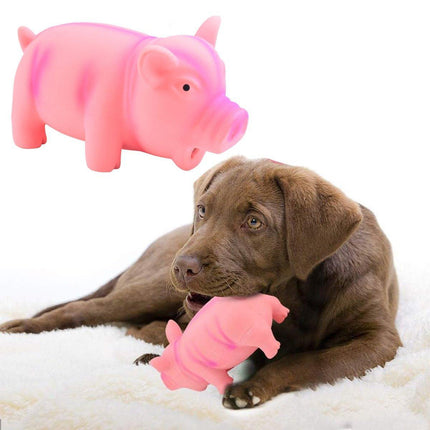 Bite Resistant Latex Pig Dog Toy Sounding Pet Chew Toy for Teething Puppies
