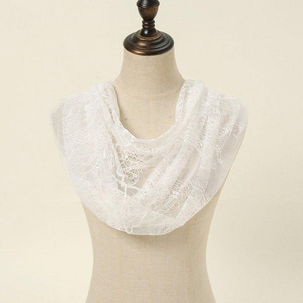 4PCS Women Ladies Lace Floral Head Scarf Summer Shawl Breathable