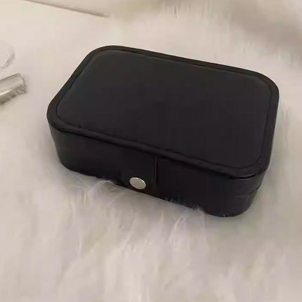 Black Travel Portable Jewelry Box Minimalist Jewelry Organizer Storage Case