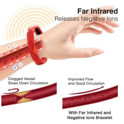 RedUp Far Infrared Negative Ions Wristband, Anti-Static Silicone Sport Bracelets - Aimall