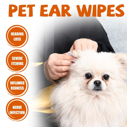 Pet Ear Wipes Gentle Cleaning Deodorizing Mite Removal Ear Wax Care Products