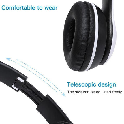 Noise Cancelling Wireless Headphones Bluetooth 5 earphone headset with Mic Hot - Aimall