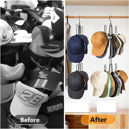 Multi-functional Hat Storage Rack Double Hanging Organizer for Hats Accessories