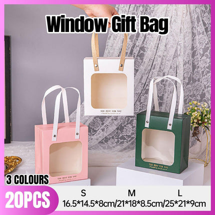 20pcs Translucent Gift Bags Packaging Tote Birthday Party Favors Candy Bags