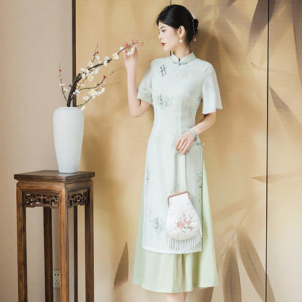 Summer Women Cheongsam Improved Chinese Dress New Elegant Style Traditional