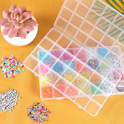 5Pcs Clear Plastic Storage Box Jewellery DIY Organiser for Small Parts Crafts