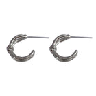 Knotted C-Shaped Double Layer Metal Earrings Alloy Fashion Jewelry for Women - Aimall