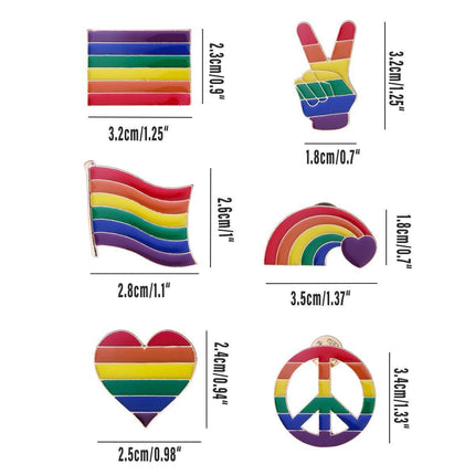LGBTQ Rainbow Pride Brooch Equality Lapel Pin Ally Badge Gay Lesbian Support