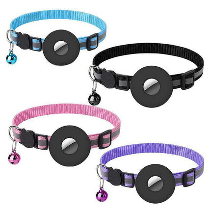 Adjustable Cat Collar Reflective Small Pet Cat Collar Strap For Apple Air Tag Au - Aimall