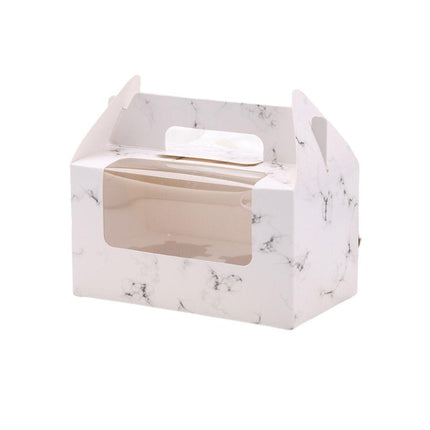 25pcs Portable Cupcake Packaging Box with Transparent Window for Easy Opening