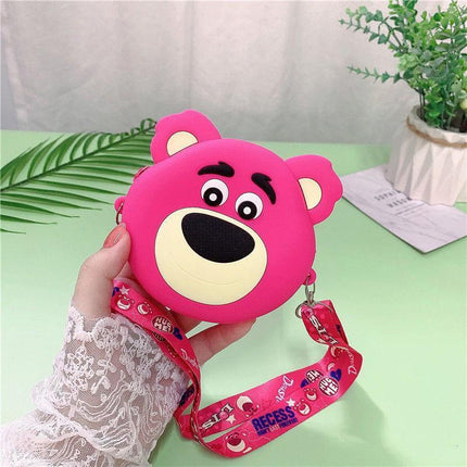 Toy Story Lotso Silicone Bag Messenger Bag Coin Purse Cute Mini Bag cartoon gift AU - Aimall