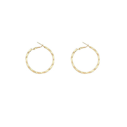 European American Fashion Statement Large Hoop Earrings Classic Retro Jewelry