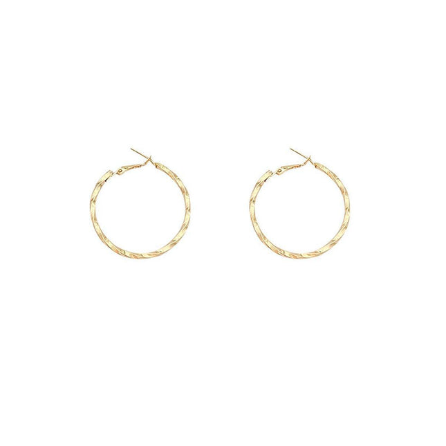 European American Fashion Statement Large Hoop Earrings Classic Retro Jewelry