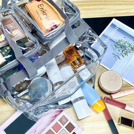Clear Tote Bag Plastic Transparent Purse Handbag Zipper Security Event Stadium