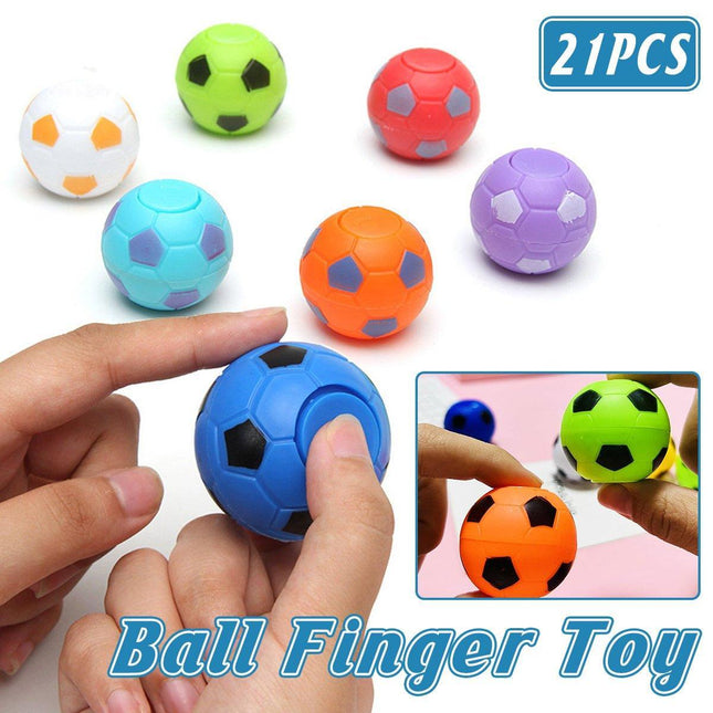 21X Mini Fidget Spinners Soccer Ball Toy Rotatable Stress Balls Easter Christmas