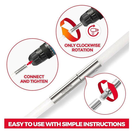 Pipe Cleaning Brush Nylon Head Rod Duct Cleaning Tool Solid Chimney Brush