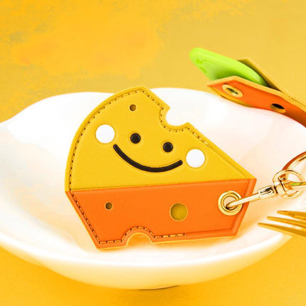 Smile Rice Cheese Keychain Car Keys Ring Mini Food Japanese Adorable Cool Gifts - Aimall