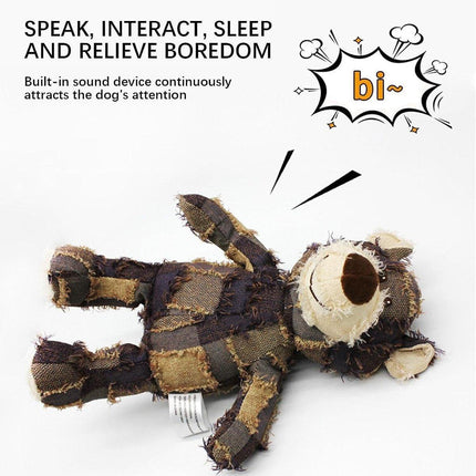 Puppy Squeaky Plush Toy Small Dog Chew Soft Bear Pet Companion