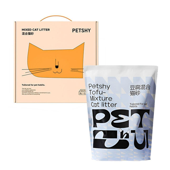 Pet Kitty Tofu Cat Litter Fine Mixed 10kg Bentonite Deodorant Dust-free 2.5kg - Aimall