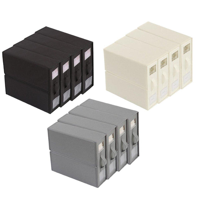 4pcs Simple Pure Colour Storage Boxes Organizer Home Office Storage Solution