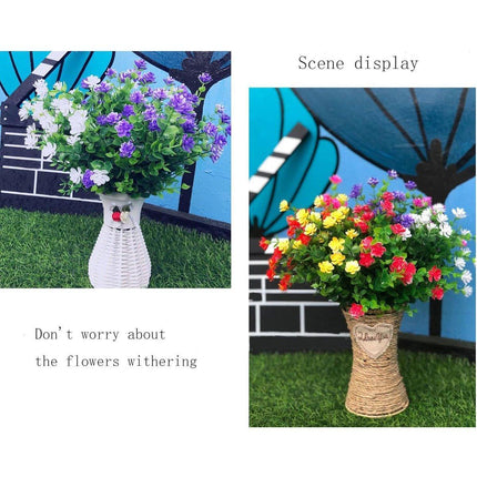 8pcs Artificial Camellia Flowers Realistic Silk Floral Decoration for Home Decor