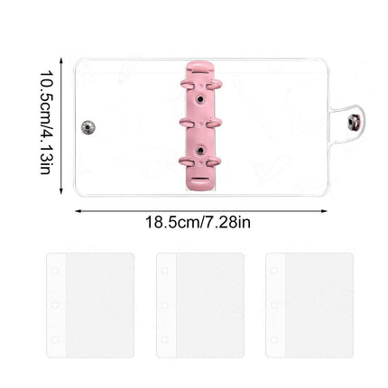 5pcs Flipbook Mini Transparent Case Handbook Notebook Protective Storage Case