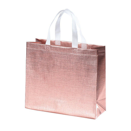 25PCS Embossed Non-Woven Tote Bag Fashion Shopping Gift Packaging Bag