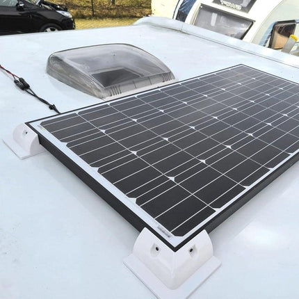 4x Solar Panel Mounting Bracket White Black Corner Set Kit Entry Caravan Boat