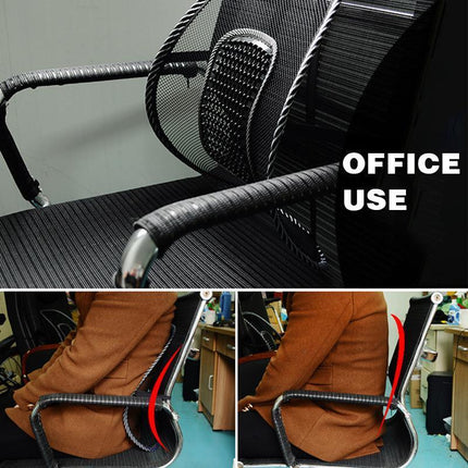 2x Mesh Lumbar Back Support for Office Home Car Seat Chair Truck Pillow Cushion - Aimall