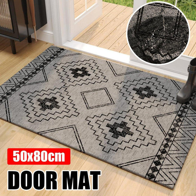 Bohemian Entryway Rug Decorative Floor Mat Indoor Outdoor Non-Slip Door Mat