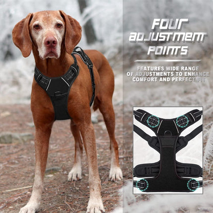 Adjustable No-Pull Dog Harness Vest S-XL Reflective Pet Training Outdoor Handle