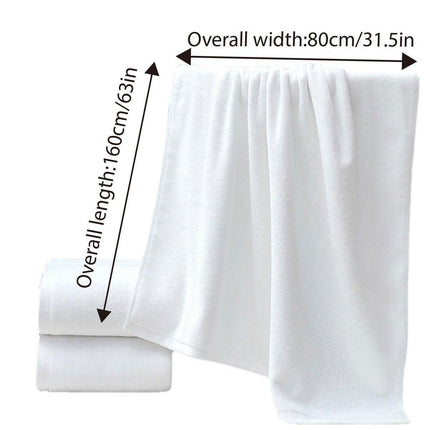 6pcs White Hotel Bath Towels Soft Absorbent Towels for Bathroom Spa Guesthouse