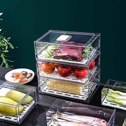 Kitchen Fridge Drawer Organiser Storage Boxes Refrigerator Storage Containers