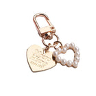 Womens Cute Key Rings Shell Heart Pearl Shape Keychain Charm Bag Hanger Pendants - Aimall