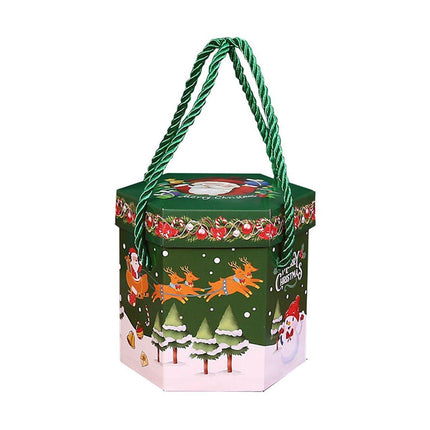 50pcs Christmas Rope Apple Candy Packing Box Biscuit Gift Baking