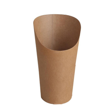 French Fries Holder Kraft Paper Cups Holder Disposable Paper Cups - Aimall