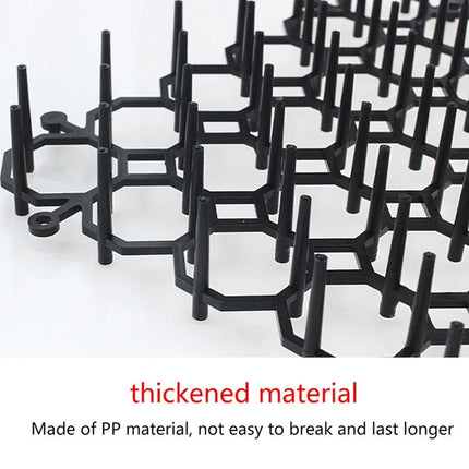 10pcs Anti-Cat Spike Mat Pet Deterrent Mat Outdoor Cat Repellent Netting Kit