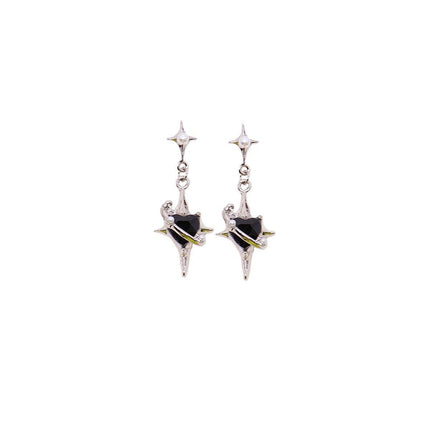 Four Star Stud Earrings for Women Stylish Sweet Cute Jewelry Fashion Accessories