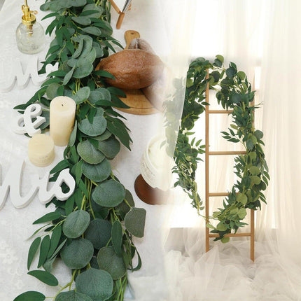 Artificial Eucalyptus Garland 2m Green Vine Fake Plant Home Decoration Rattan